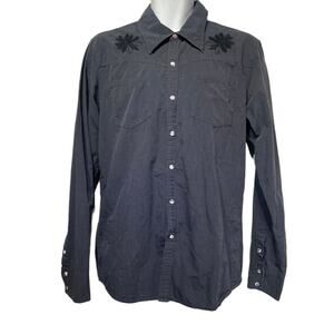 chip pepper Western embroidered long sleeve snap button shirt Size M